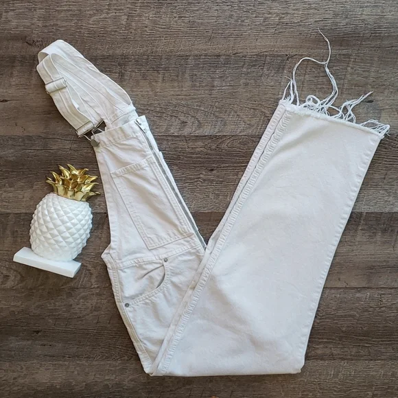 Zara Woman Premium Denim The Dungaree Overalls - Picture 8 of 9